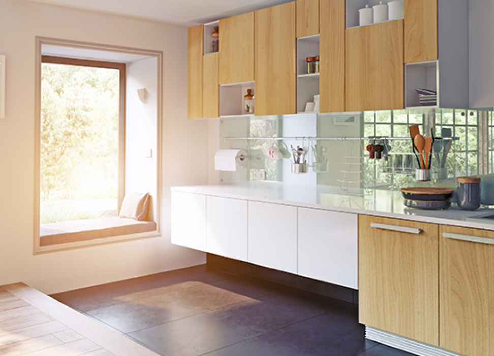 Jak probíhá výroba a montáž skleněných obkladů za kuchyňskou linku