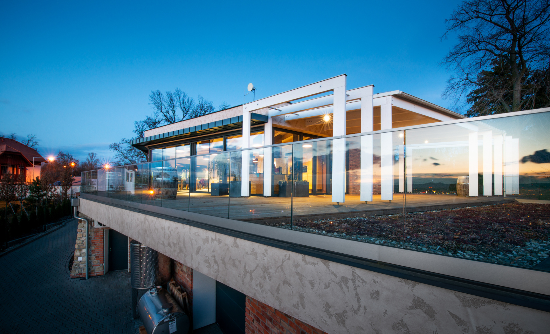 Vinařství Rochůz – skleněné zábradlí z bezpečnostního skla